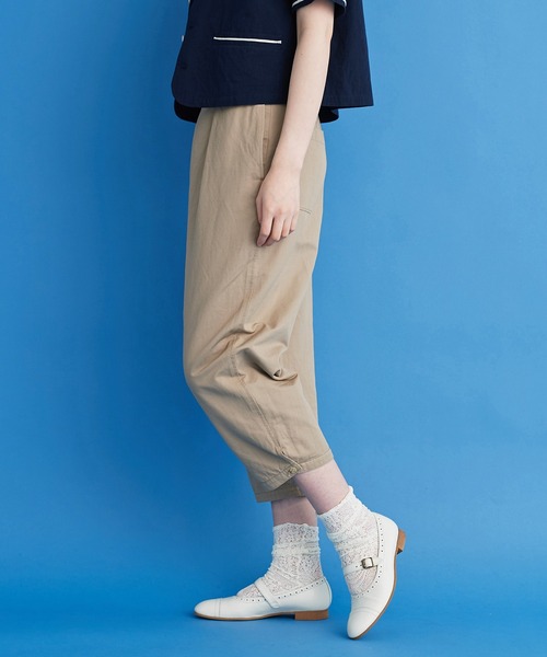 Malle（マル）の「malle コンパクトリネンカルゼ 短めパンツ（その他パンツ・レディース・ブラック/ベージュ・FREE）」の18枚目の写真