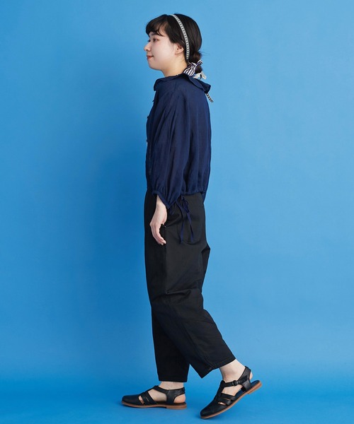 Malle（マル）の「malle コンパクトリネンカルゼ 短めパンツ（その他パンツ・レディース・ブラック/ベージュ・FREE）」の22枚目の写真