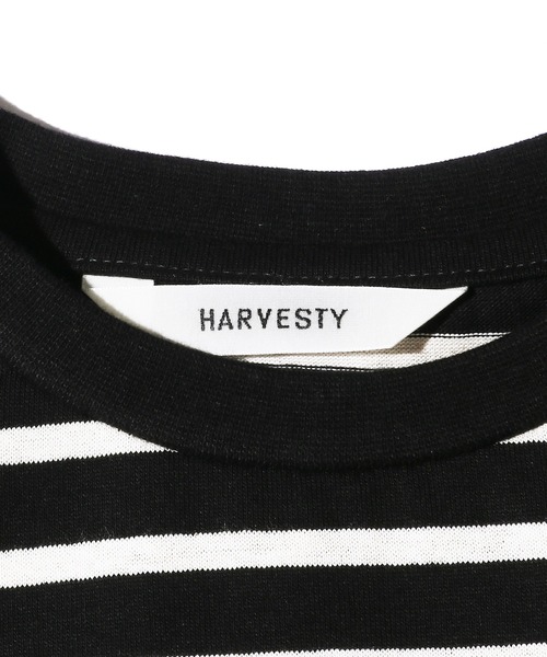 HARVESTY（ハーベスティ）の「HARVESTY/ハーベスティ 半袖ジャンボT シルケットボーダー（Tシャツ/カットソー・レディース・ホワイト×ブルー/ホワイト×レッド/ブラック×ホワイト・2/1）」の18枚目の写真