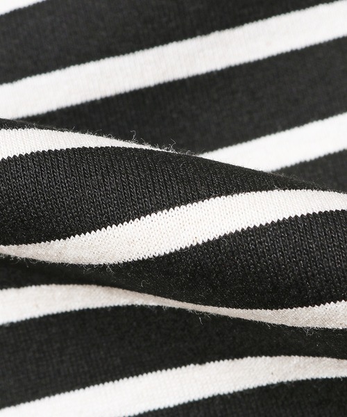 HARVESTY（ハーベスティ）の「HARVESTY/ハーベスティ 半袖ジャンボT シルケットボーダー（Tシャツ/カットソー・レディース・ホワイト×ブルー/ホワイト×レッド/ブラック×ホワイト・2/1）」の21枚目の写真