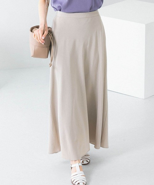 URBAN RESEARCH ROSSO WOMEN(アーバンリサーチ ロッソ)の「リネンフレアーナロースカート(スカート・レディース・ブラウン/グリーン/アイボリー/レッド・38/36)」の2枚目の写真