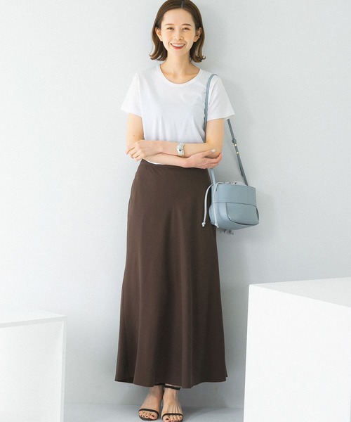 URBAN RESEARCH ROSSO WOMEN(アーバンリサーチ ロッソ)の「リネンフレアーナロースカート(スカート・レディース・ブラウン/グリーン/アイボリー/レッド・38/36)」の12枚目の写真