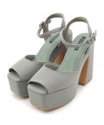 ESPERANZA（エスペランサ）の「◆スクエアトゥチャンキーヒール厚底サンダル（サンダル）」