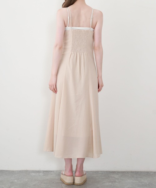 archives(アルシーヴ)の「シアーチェックマーメイドキャミワンピース+2WayクロップドBLセット(ワンピース・レディース・ブラック/ベージュ/グリーン・MEDIUM)」の11枚目の写真