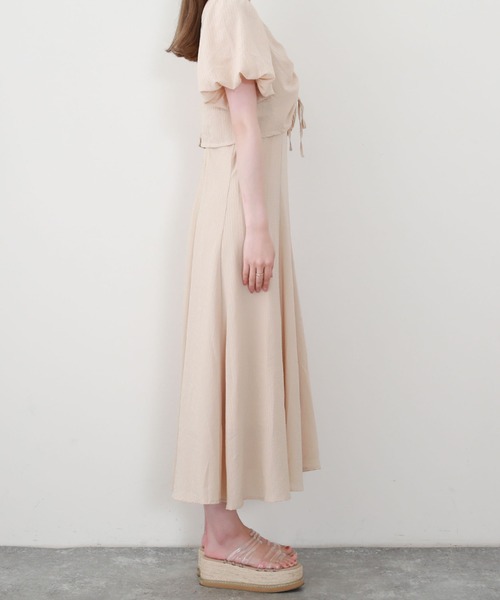 archives(アルシーヴ)の「シアーチェックマーメイドキャミワンピース+2WayクロップドBLセット(ワンピース・レディース・ブラック/ベージュ/グリーン・MEDIUM)」の6枚目の写真