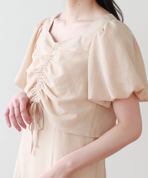 archives(アルシーヴ)の「シアーチェックマーメイドキャミワンピース+2WayクロップドBLセット(ワンピース・レディース・ブラック/ベージュ/グリーン・MEDIUM)」の4枚目の写真