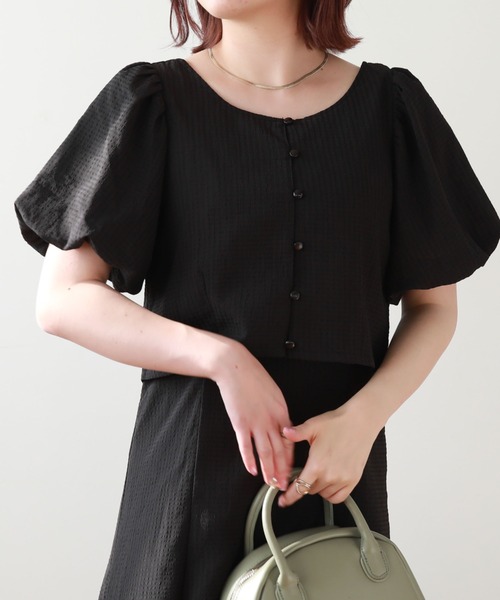 archives(アルシーヴ)の「シアーチェックマーメイドキャミワンピース+2WayクロップドBLセット(ワンピース・レディース・ブラック/ベージュ/グリーン・MEDIUM)」の17枚目の写真