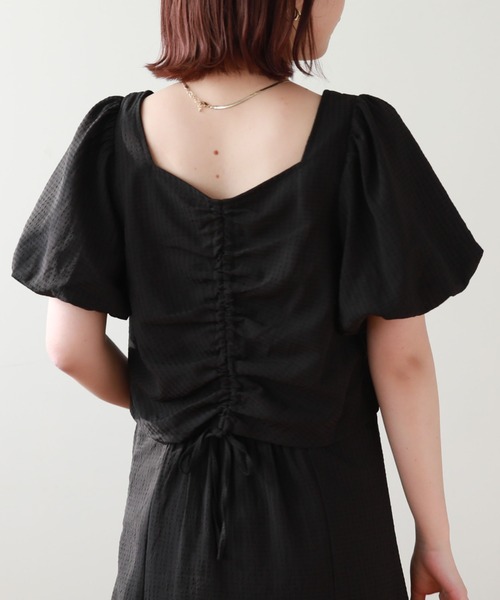 archives(アルシーヴ)の「シアーチェックマーメイドキャミワンピース+2WayクロップドBLセット(ワンピース・レディース・ブラック/ベージュ/グリーン・MEDIUM)」の9枚目の写真