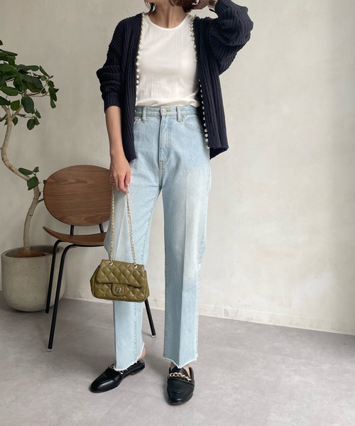 DouDou（ドゥドゥ）の「【一部WEB限定カラー】AWパールニットカーディガン（カーディガン/ボレロ・レディース・ベージュ/チャコールグレー/ブラック/グレイッシュベージュ/ライトベージュ・FREE）」の20枚目の写真