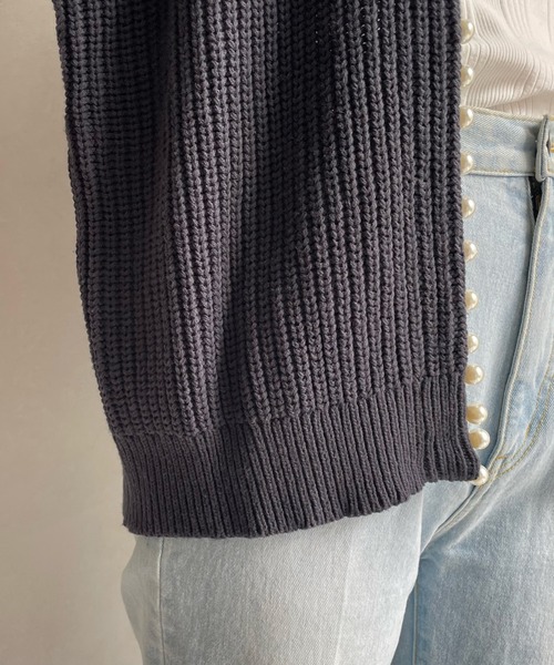 DouDou（ドゥドゥ）の「【一部WEB限定カラー】AWパールニットカーディガン（カーディガン/ボレロ・レディース・ベージュ/チャコールグレー/ブラック/グレイッシュベージュ/ライトベージュ・FREE）」の22枚目の写真