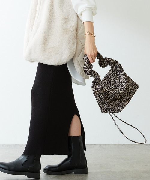 COLLAGE GALLARDAGALANTE（コラージュガリャルダガランテ）の「2WAY仕様/持ち手が変化/ギャザーハンドルショルダー/PAPILLONNER/パピヨネ（ショルダーバッグ・レディース・アイボリー/ブラウン・FREE）」の12枚目の写真