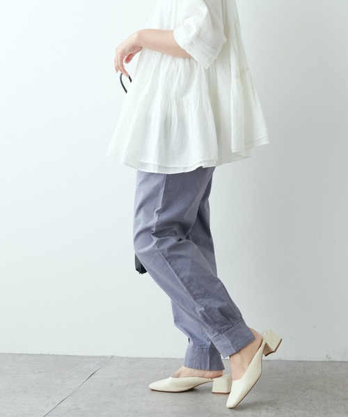 PUAL CE CIN（ピュアルセシン）の「綿麻ストレッチジョガーパンツ（その他パンツ・レディース・ブラック/ベージュ/グレー・FREE）」の8枚目の写真