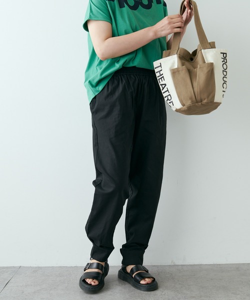 PUAL CE CIN（ピュアルセシン）の「綿麻ストレッチジョガーパンツ（その他パンツ・レディース・ブラック/ベージュ/グレー・FREE）」の14枚目の写真