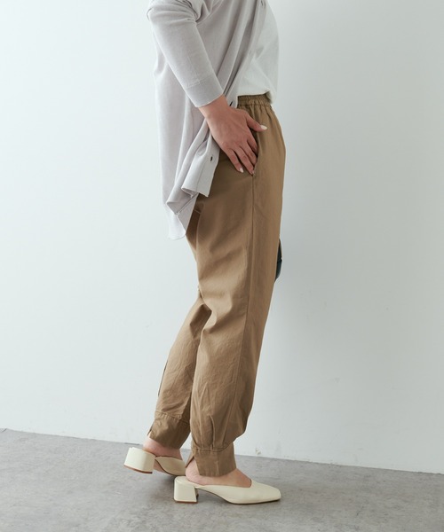 PUAL CE CIN（ピュアルセシン）の「綿麻ストレッチジョガーパンツ（その他パンツ・レディース・ブラック/ベージュ/グレー・FREE）」の5枚目の写真