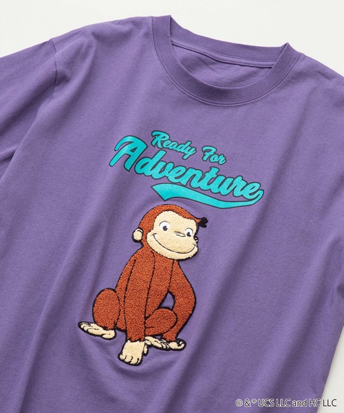 OUTDOOR PRODUCTS（アウトドアプロダクツ）の「【OUTDOOR PRODUCTS/アウトドアプロダクツ】「おさるのジョージ」 ロンT（Tシャツ/カットソー・メンズ・ホワイト/ブラック/ダークグリーン/パープル・MEDIUM/LARGE/X-LARGE）」の4枚目の写真