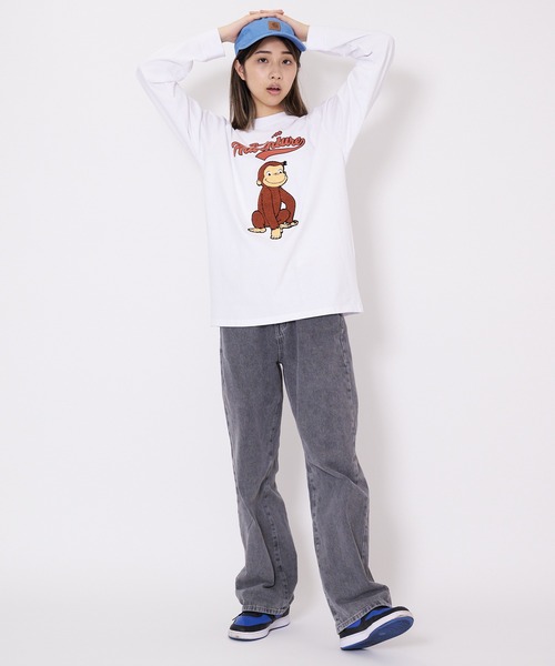 OUTDOOR PRODUCTS（アウトドアプロダクツ）の「【OUTDOOR PRODUCTS/アウトドアプロダクツ】「おさるのジョージ」 ロンT（Tシャツ/カットソー・メンズ・ホワイト/ブラック/ダークグリーン/パープル・MEDIUM/LARGE/X-LARGE）」の17枚目の写真