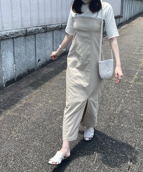 LE MORE(リモア)の「リネンキャミワンピ(ワンピース・レディース・ベージュ/アイボリー/キャメル・FREE/SMALL)」の10枚目の写真