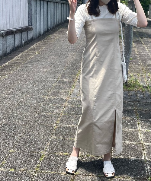 LE MORE(リモア)の「リネンキャミワンピ(ワンピース・レディース・ベージュ/アイボリー/キャメル・FREE/SMALL)」の15枚目の写真