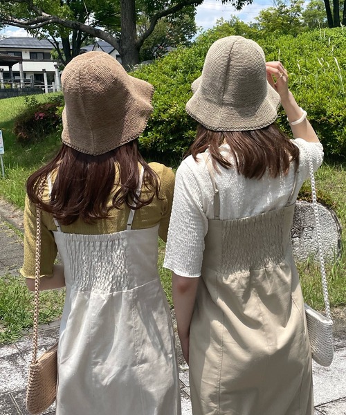 LE MORE(リモア)の「リネンキャミワンピ(ワンピース・レディース・ベージュ/アイボリー/キャメル・FREE/SMALL)」の6枚目の写真