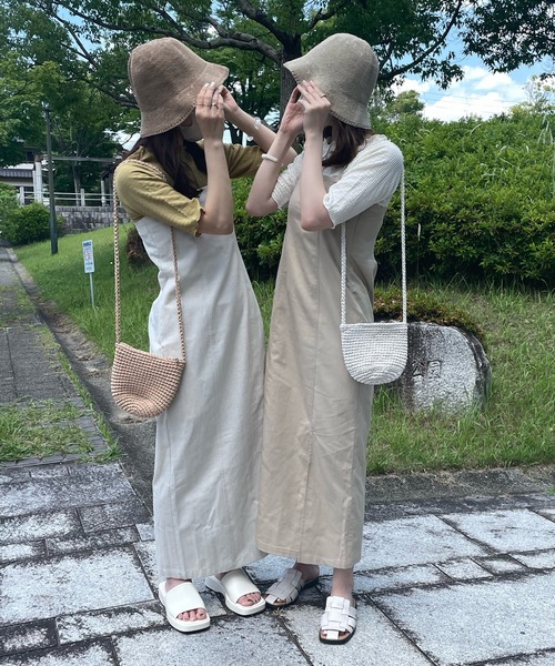 LE MORE(リモア)の「リネンキャミワンピ(ワンピース・レディース・ベージュ/アイボリー/キャメル・FREE/SMALL)」の17枚目の写真