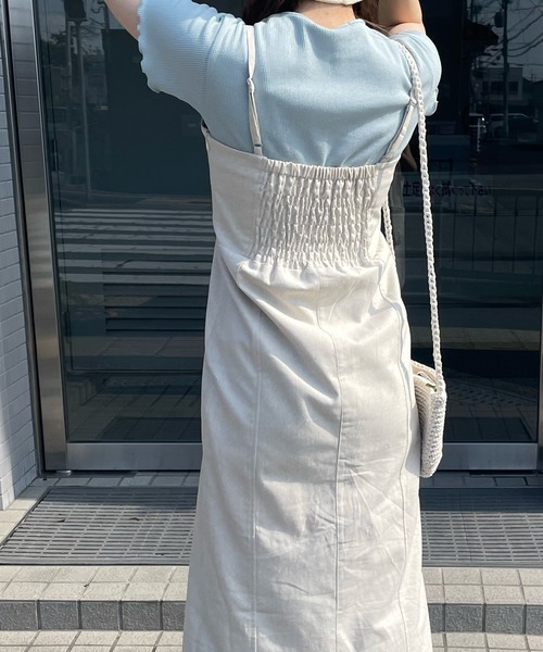 LE MORE(リモア)の「リネンキャミワンピ(ワンピース・レディース・ベージュ/アイボリー/キャメル・FREE/SMALL)」の20枚目の写真