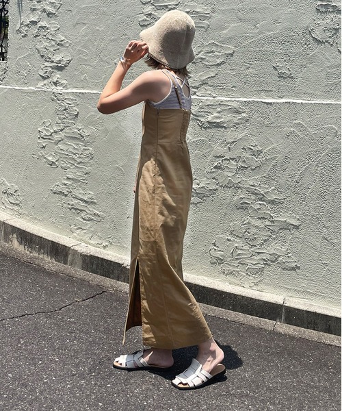 LE MORE(リモア)の「リネンキャミワンピ(ワンピース・レディース・ベージュ/アイボリー/キャメル・FREE/SMALL)」の21枚目の写真