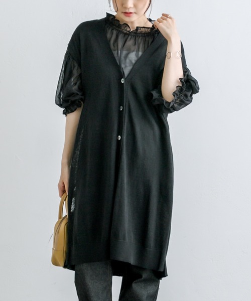 PUAL CE CIN（ピュアルセシン）の「フランダースリネンジレベスト（ベスト・レディース・ブラック/ナチュラル/グリーン/ブルー・FREE）」の3枚目の写真