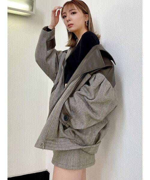 GYDA（ジェイダ）の「【セットアップ着用可】mix material スカートライクショートパンツ（スカート・レディース・ブラック/ブラウン・SMALL/MEDIUM）」の15枚目の写真