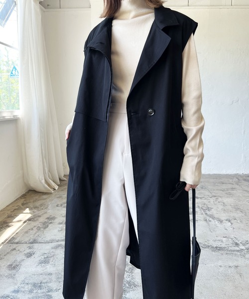 LIAN（リアン）の「ケープスタンドノースリーブコート（その他アウター