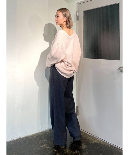 EMODA（エモダ）の「ウールブレンドワイドパンツ（その他パンツ・レディース・グレー/その他/ベージュ・SMALL/MEDIUM）」の5枚目の写真