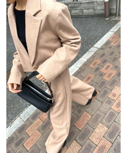 EMODA（エモダ）の「ウールブレンドワイドパンツ（その他パンツ・レディース・グレー/その他/ベージュ・SMALL/MEDIUM）」の9枚目の写真