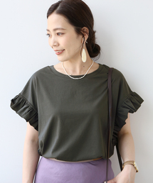B.C STOCK | フリルスリーブTシャツ◆(Tシャツ/カットソー)