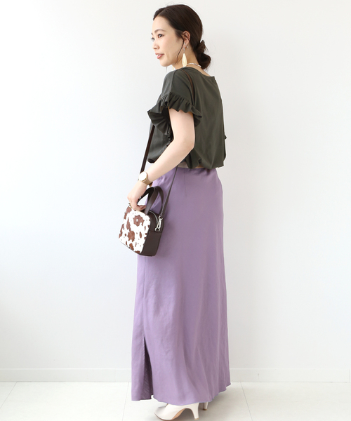 B.C STOCK（ベーセーストック）の「フリルスリーブTシャツ◆（Tシャツ/カットソー・レディース・ホワイト/ブラック/ベージュ/イエロー・FREE）」の20枚目の写真