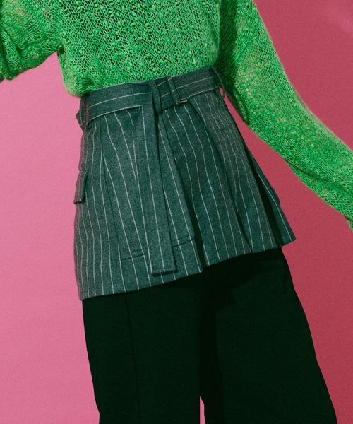 MAISON SPECIAL（メゾンスペシャル）の「ラップレイヤードスウェットパンツ【MAISON SPECIAL/メゾンスペシャル】（スウェットパンツ・レディース・ブラック/グレー・FREE）」の8枚目の写真