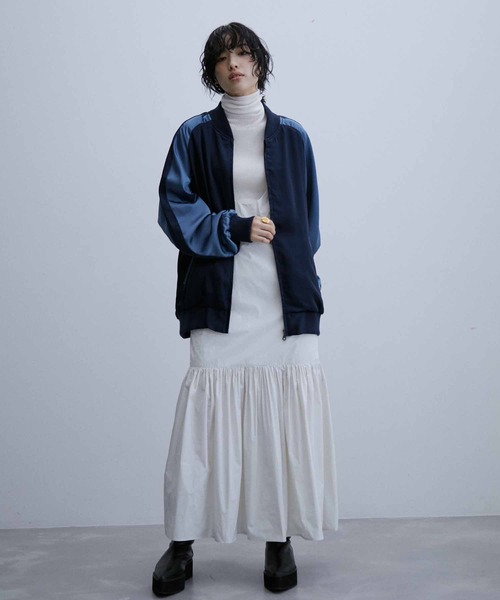 ADAM ET ROPE'（アダムエロペ）の「【WEB限定】スカジャン "EUPHORIA" 刺繍 ジャケット/ジップブルゾン/ユニセックス（ブルゾン・メンズ・ミント/ブラック/ネイビー・L/M）」の18枚目の写真