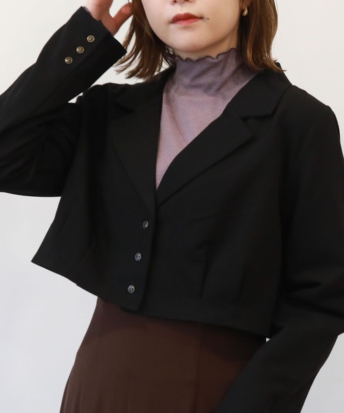 archives（アルシーヴ）の「長袖コンパクトシャツジャケット（シャツ/ブラウス・レディース・ブラック/アイボリー/ブラウン・MEDIUM）」の2枚目の写真