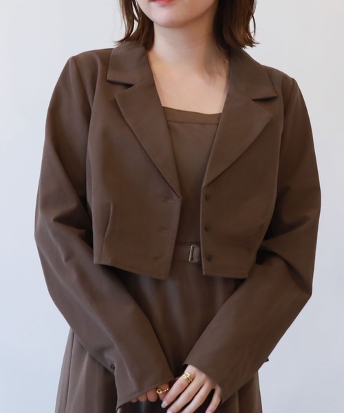 archives（アルシーヴ）の「長袖コンパクトシャツジャケット（シャツ/ブラウス・レディース・ブラック/アイボリー/ブラウン・MEDIUM）」の4枚目の写真