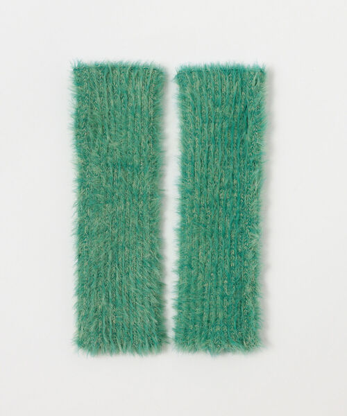 Ray BEAMS（レイビームス）の「Ray BEAMS / フラッフィー アームウォーマー（手袋・レディース・グリーン/オレンジ・ONE SIZE）」の8枚目の写真