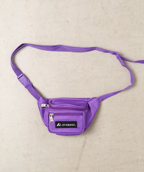 EVEREST（エベレスト）の「《EVEREST》Signature waist pack（ボディバッグ/ウエストポーチ・キッズ・ブラック/ライトグリーン/ネイビー/ローズ/ダークパープル・FREE）」の5枚目の写真
