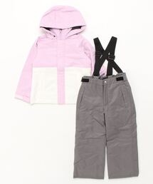 Ocean Pacific | Ocean Pacific/オーシャンパシフィック スノーウェアセット キッズ 上下セット 雪 スキー 無地 配色 セット フーディ 肩ひも付き パンツ(その他アウター)