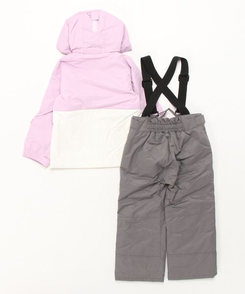 Ocean Pacific（オーシャンパシフィック）の「Ocean Pacific/オーシャンパシフィック スノーウェアセット キッズ 上下セット 雪 スキー 無地 配色 セット フーディ 肩ひも付き パンツ（その他アウター・キッズ・ベージュ/ピンク/ミント・L/M/S）」の4枚目の写真