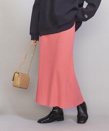 BEAUTY&YOUTH UNITED ARROWS（ビューティーアンドユースユナイテッドアローズ）の「コットンカシミヤ リブ パネルフレア ミドル スカート -ウォッシャブル-（スカート・レディース）」