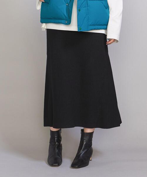 BEAUTY&YOUTH UNITED ARROWS（ビューティーアンドユースユナイテッドアローズ）の「コットンカシミヤ リブ パネルフレア ミドル スカート -ウォッシャブル-（スカート・レディース・ブラック/オリーブ/ピンク・S/M）」の11枚目の写真