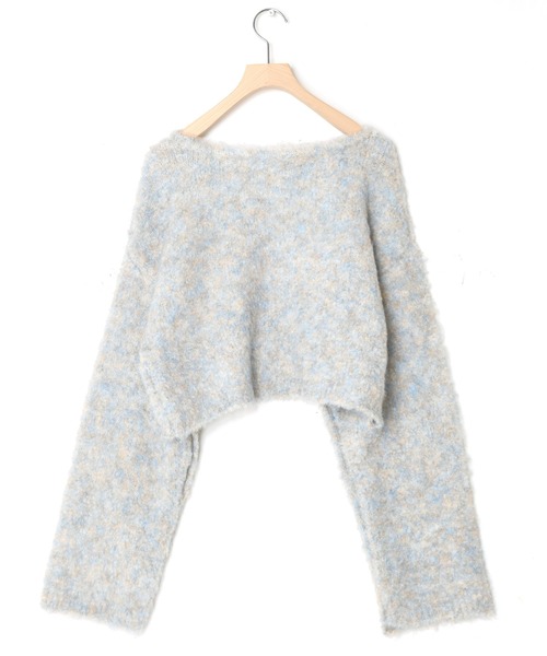 w closet（ダブルクローゼット）の「ブークレ起毛オープンスリーブプルオーバー（ニット/セーター・レディース・グレー/オフホワイト/ピンク系/グレー系その他/ベージュ・FREE）」の7枚目の写真
