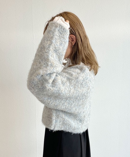 w closet（ダブルクローゼット）の「ブークレ起毛オープンスリーブプルオーバー（ニット/セーター・レディース・グレー/オフホワイト/ピンク系/グレー系その他/ベージュ・FREE）」の20枚目の写真