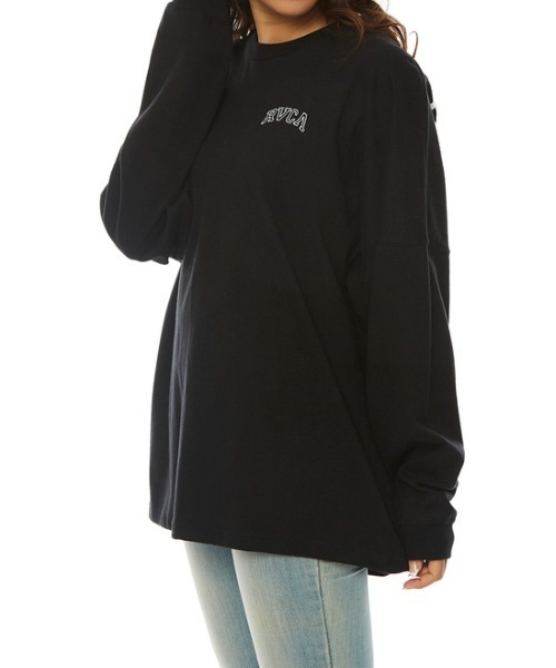 RVCA(ルーカ)の「RVCA レディース ARCHED FAKE RVCA LT ロングスリーブTシャツ【2022年秋冬モデル】/ルーカ長袖ロンT(Tシャツ/カットソー・レディース・ホワイト/ブラック・SMALL/MEDIUM/X-SMALL)」の6枚目の写真