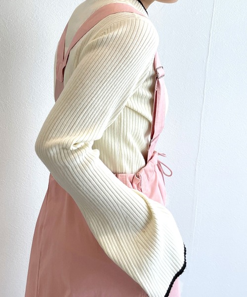 w closet(ダブルクローゼット)の「サスペンダー付きパラシュートスカート(ジャンパースカート・レディース・カーキ/ブラック/ピンク・FREE)」の16枚目の写真