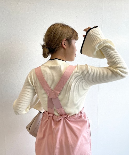 w closet(ダブルクローゼット)の「サスペンダー付きパラシュートスカート(ジャンパースカート・レディース・カーキ/ブラック/ピンク・FREE)」の19枚目の写真