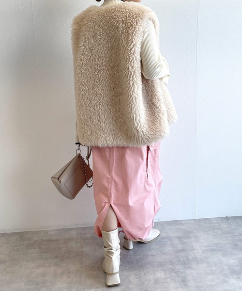 w closet(ダブルクローゼット)の「サスペンダー付きパラシュートスカート(ジャンパースカート・レディース・カーキ/ブラック/ピンク・FREE)」の22枚目の写真