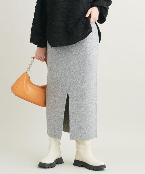 BEAUTY&YOUTH UNITED ARROWS（ビューティーアンドユースユナイテッドアローズ）の「【WEB限定】キャメルミックス タイトニットスカート -ウォッシャブル-（スカート・レディース・ブラック/グレー/ナチュラル・S/M）」の9枚目の写真